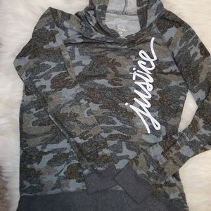 Justice Camo Pullover with Hoodie